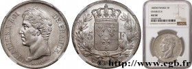 CHARLES X
Type : 5 francs Charles X, 2e type 
Date : 1830 
Mint name / Town : Lille 
Quantity minted : 4.132.848 
Metal : silver 
Diameter : 37  mm
Or...