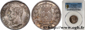 CHARLES X
Type : 1 franc Charles X, tranche cannelée 
Date : 1830 
Mint name / Town : Paris 
Quantity minted : 3671 
Metal : silver 
Millesimal finene...