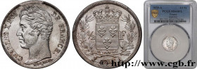 CHARLES X
Type : 1/2 franc Charles X, Proof Like 
Date : 1828 
Mint name / Town : Paris 
Quantity minted : 508212 
Metal : silver 
Millesimal fineness...
