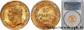 LOUIS-PHILIPPE I
Type : 20 francs or Louis-Philippe, Tiolier, tranche inscrite en relief 
Date : 1831 
Mint name / Town : Paris 
Quantity minted : 215...