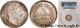 LOUIS-PHILIPPE I
Type : 1/2 franc Louis-Philippe 
Date : 1833 
Mint name / Town : Rouen 
Quantity minted : 93343 
Metal : silver 
Millesimal fineness ...