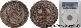 LOUIS-PHILIPPE I
Type : 1/4 franc Louis-Philippe 
Date : 1845 
Mint name / Town : Paris 
Quantity minted : 395970 
Metal : silver 
Millesimal fineness...