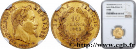 SECOND EMPIRE
Type : 10 francs or Napoléon III, tête laurée, petit 10 
Date : 1862 
Mint name / Town : Strasbourg 
Quantity minted : 1505342 
Metal : ...