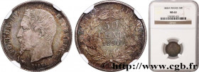 SECOND EMPIRE
Type : 50 centimes Napoléon III, tête nue, 60/50 
Date : 1860/50 
Date : 1860 
Mint name / Town : Paris 
Quantity minted : 2.656.824 
Me...