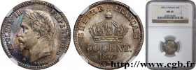 SECOND EMPIRE
Type : 50 centimes Napoléon III, tête laurée 
Date : 1867 
Mint name / Town : Paris 
Quantity minted : --- 
Metal : silver 
Millesimal f...