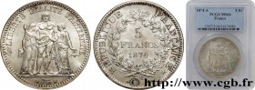III REPUBLIC
Type : 5 francs Hercule 
Date : 1874 
Mint name / Town : Paris 
Quantity minted : 7.883.975 
Metal : silver 
Diameter : 37  mm
Orientatio...