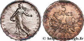 III REPUBLIC
Type : Essai de la 5 francs Semeuse, flan mat 
Date : 1898 
Mint name / Town : Paris 
Quantity minted : 75 
Metal : silver 
Millesimal fi...