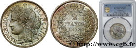 III REPUBLIC
Type : 2 francs Cérès, avec légende 
Date : 1873 
Mint name / Town : Paris 
Quantity minted : 528.076 
Metal : silver 
Millesimal finenes...