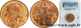 III REPUBLIC
Type : Pré-série de la 5 centimes Daniel-Dupuis, sans le mot ESSAI, flan brillant 
Date : 1897 
Metal : bronze 
Diameter : 25  mm
Orienta...