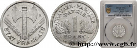 FRENCH STATE
Type : 1 franc Francisque, légère, petit c 
Date : 1944 
Mint name / Town : Castelsarrasin 
Quantity minted : inclus 
Metal : aluminium 
...