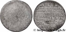 THE CONVENTION
Type : Médaille de Palloy, Adrien Tellier, tirage uniface du revers 
Date : 1795 
Metal : tin 
Diameter : 42,5  mm
Weight : 19,21  g.
E...
