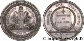 DIRECTOIRE
Type : Médaille, Conseil des Cinq-Cents 
Date : 1797 
Metal : silver 
Diameter : 50,5  mm
Weight : 62,22  g.
Edge : lisse 
Puncheon : sans ...