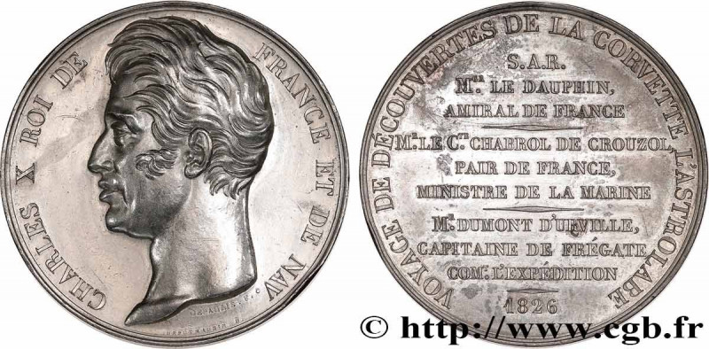 CHARLES X
Type : Médaille, Voyage de découvertes de la corvette l’Astrolabe 
Dat...