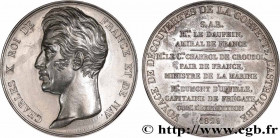 CHARLES X
Type : Médaille, Voyage de découvertes de la corvette l’Astrolabe 
Date : 1826 
Metal : silver 
Diameter : 49,5  mm
Weight : 70,81  g.
Edge ...