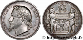 SECOND EMPIRE
Type : Médaille pour services rendus 
Date : 1867 
Mint name / Town : 75 - Paris 
Metal : silver 
Diameter : 67,5  mm
Engraver : PONSCAR...