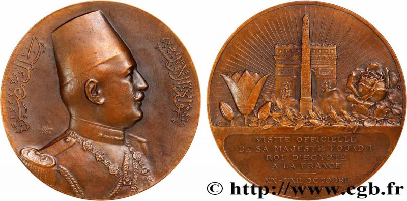 III REPUBLIC
Type : Médaille, Visite officielle du roi d’Egypte Fouad Ier 
Date ...