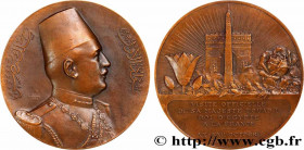 III REPUBLIC
Type : Médaille, Visite officielle du roi d’Egypte Fouad Ier 
Date : 1924 
Metal : bronze 
Diameter : 72  mm
Weight : 157,45  g.
Edge : l...