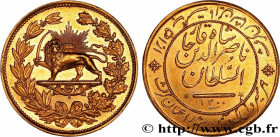 IRAN - NASER AL-DIN QAJAR 
Type : Médaille de bravoure au module de 5 tomans 
Date : 1883 (AH 1300) 
Mint name / Town : Iran, Téhéran 
Metal : gold 
D...