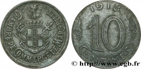 CHAMBRES DE COMMERCE / CHAMBRES DE COMMERCE
Type : ESSAI 10 Centimes 
Date : 1916 
Mint name / Town : Marseille 
Metal : zinc 
Diameter : 20  mm
Orien...