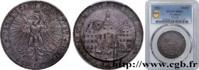 GERMANY - FREE CITY OF FRANKFURT
Type : Thaler  
Date : 1863 
Mint name / Town : Francfort 
Quantity minted : 20304 
Metal : silver 
Millesimal finene...