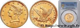 UNITED STATES OF AMERICA
Type : 10 Dollars "Liberty" 
Date : 1852 
Mint name / Town : Philadelphie 
Quantity minted : 263106 
Metal : gold 
Millesimal...