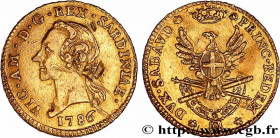ITALY - KINGDOM OF SARDINIA - VICTOR-AMEDEE III
Type : 1/2 Doppia  
Date : 1786 
Mint name / Town : Turin 
Quantity minted : - 
Metal : gold 
Diameter...