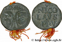 PAPAL STATES - NICHOLAS V (Tommaso Parentucelli)
Type : Bulle papale  
Date : n.d. 
Mint name / Town : Rome 
Metal : lead 
Diameter : 39  mm
Orientati...