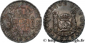SPANISH AMERICA - MEXICO - FERDINAND VI
Type : 8 Reales  
Date : 1757 
Mint name / Town : Mexico 
Quantity minted : - 
Metal : silver 
Millesimal fine...