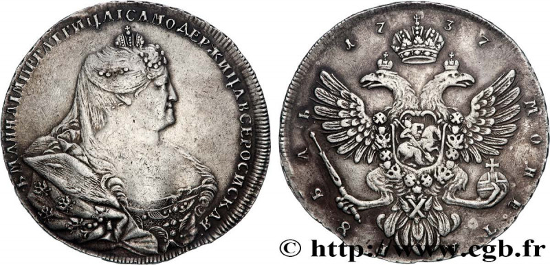 RUSSIA - ANNA
Type : 1 Rouble 
Date : 1737 
Mint name / Town : Moscou 
Quantity ...