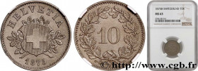SWITZERLAND - CONFEDERATION OF HELVETIA
Type : 10 rappen 
Date : 1875 
Mint name / Town : Berne 
Quantity minted : 174000 
Metal : billon 
Diameter : ...