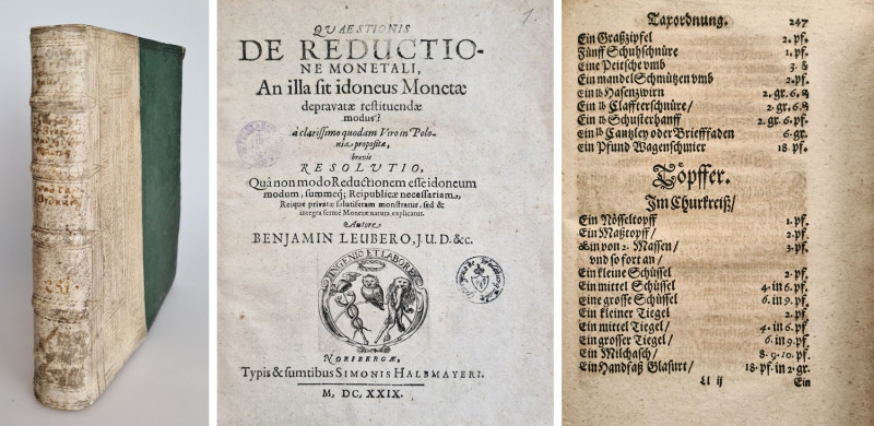 Monographien. Bibliophile Werke. Leuber, B.


Quaestionis de reductione monet...