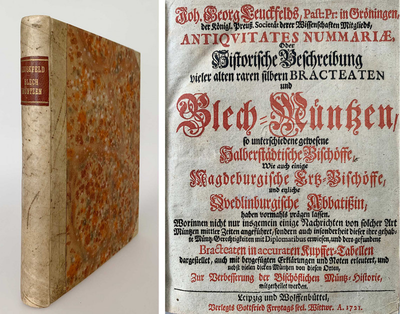 Monographien. Bibliophile Werke. Leuckfeld, J.G.


Antiquitates Nummariae ode...