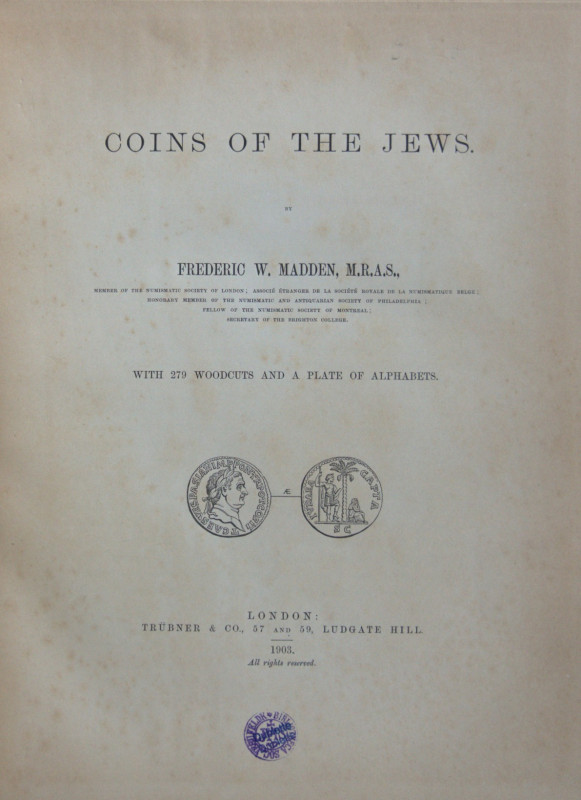 Monographien. Antike Numismatik. Madden, F.W.


Coins of the Jews. London 190...