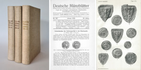 Zeitschriften. Deutsche Münzblätter.


11. - 13. Band (Neue Folge). 54. - 59. Jahrgang 1934 - 1939. Nrn. 373 - 444. 464 S., 18 Tfn.; 424 S., 25 Tfn...