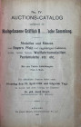 Auktionskataloge. Hirsch, J., München. Auktion 4 vom 24.04.1900.


Slg. Graf B[erchem] Bayern, Pfalz, Wallfahrt, Pestamulette. 2283 Nrn.; 4 Tfn. Be...