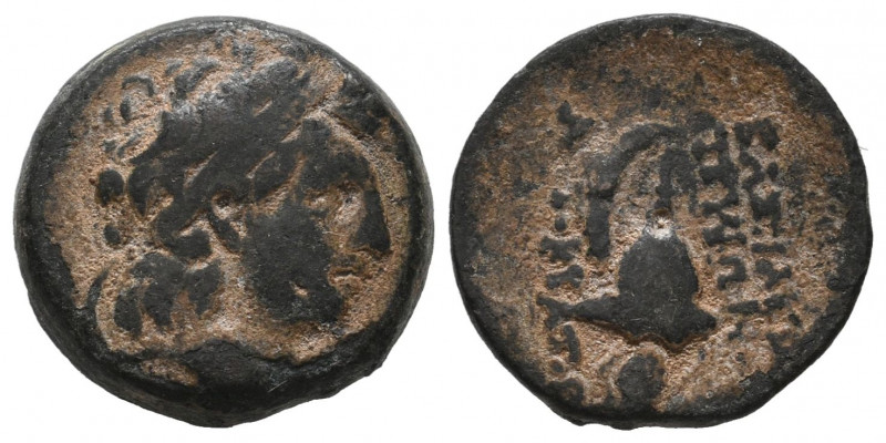 Seleukid Kingdom. Uncertain mint. Tryphon 142-138 BC. Bronze Æ VF Tareq Hani Col...