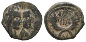 Nabataean Kingdom. Petra . Aretas IV, with Shaqilat AD 20-40. Bronze Æ VF
3.55 gr