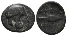 Kings of Macedon. Uncertain mint. Kassander 306-297 BC. Bronze Æ gVF
4.29 gr