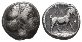 Troas. Antandros circa 400 BC. AR Diobol VF
3.02 gr