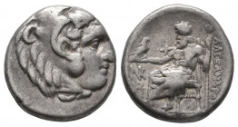 Kings of Macedon. Alexander III 'the Great' 336-323 BC. AR Drachm VF
4.15 gr