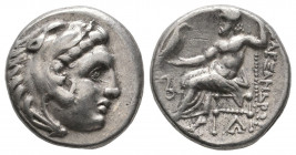 Kings of Macedon. Alexander III 'the Great' 336-323 BC. AR Drachm VF
4.14 gr