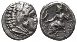 Kings of Macedon. Alexander III 'the Great' 336-323 BC. AR Drachm aVF
4.16 gr