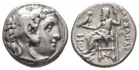 Kings of Macedon. Alexander III 'the Great' 336-323 BC. AR Drachm aVF
4.24 gr