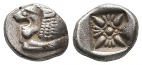 Ionia. Miletos. 500 BC. AR Diobol aVF
1.11 gr