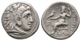Kings of Macedon. Alexander III 'the Great' 336-323 BC. AR Drachm VF
4.12 gr