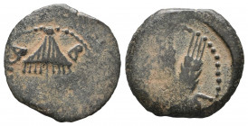 Jerusalem. Herodians. Agrippa I AD 37-43. Prutah Æ gVF Tareq Hani Collection
1.84 gr