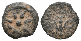 Jerusalem. Hasmoneans. Alexander Jannaios (Yehonatan) 103-76 BC. Prutah Æ gVF Tareq Hani Collection
0.86 gr