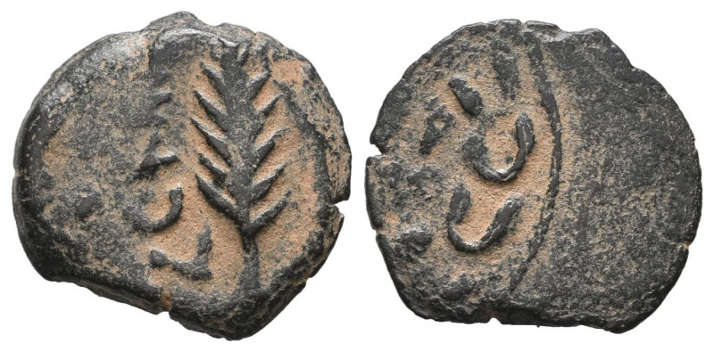 Jerusalem. Procurators. Porcius Festus AD 59-62. Prutah Æ gVF Tareq Hani Collect...