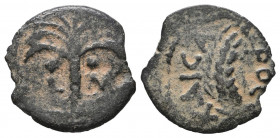 Jerusalem. Marcus Ambibulus, under Augustus AD 9-12. Prutah Æ VF Tareq Hani Collection
1.02 gr