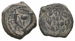 Jerusalem. John Hyrcanus I 135-104 BC. Prutah Æ VF Tareq Hani Collection
1.45 gr